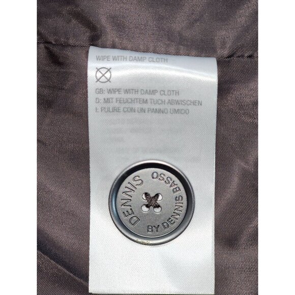 NWOT Dennis Basso Women's Dark Mahogany Faux Leather Studded Jacket Sz XXS 2207 - Picture 9 of 15